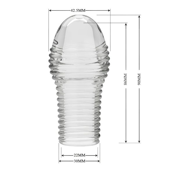 Pretty Love Hoytt - mânecă penis - texturat - transparent