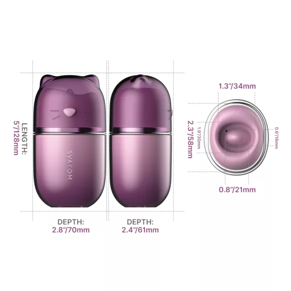 Svakom Klitty - vibrator clitoridian cu unde de aer controlat prin aplicație