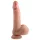 Dual Density - dildo realist cu testicule și ventuză - 18cm natur