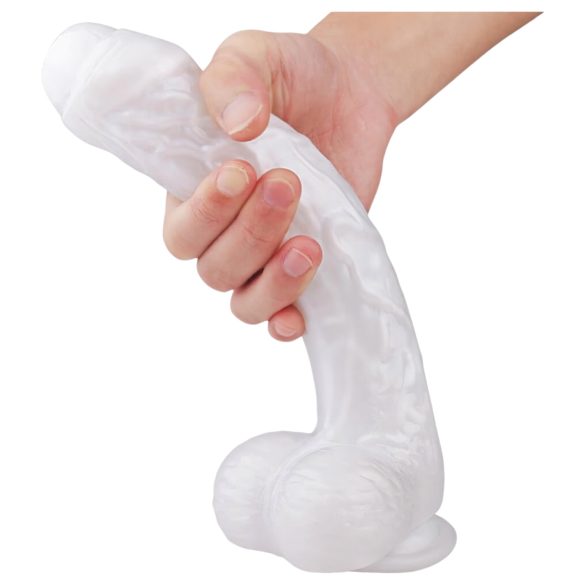 Dildo realist Martin cu ventuză și testicule (alb)