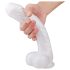 Dildo realist Martin cu ventuză și testicule (alb)