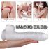 Dildo realist Martin cu ventuză și testicule (alb)