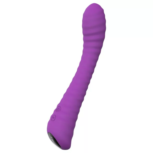 Sex HD Sunshine - vibrator pentru punctul G, cu acumulator și striații (mov)
