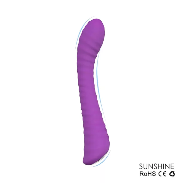Sex HD Sunshine - vibrator pentru punctul G, cu acumulator și striații (mov)