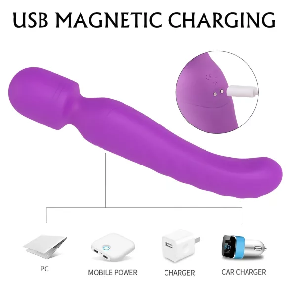 Sex HD Iris - vibrator masaj cu încălzire și 2 motoare - mov