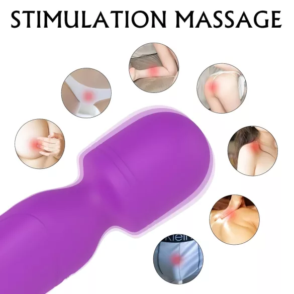 Sex HD Iris - vibrator masaj cu încălzire și 2 motoare - mov