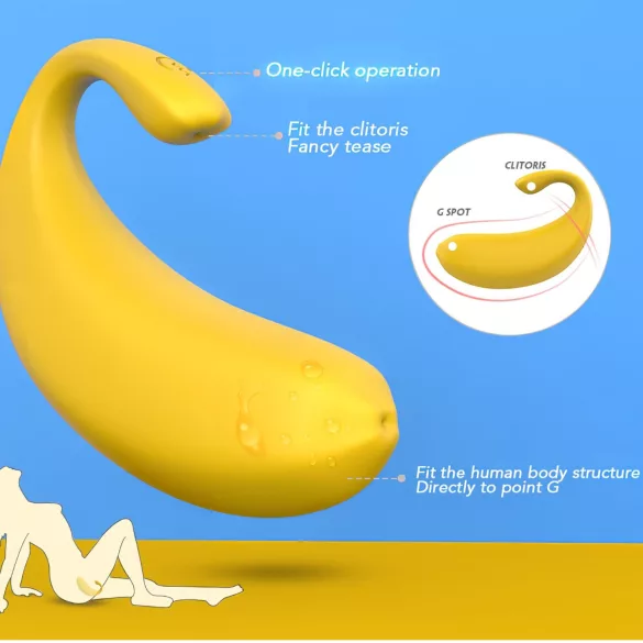 Sex HD - Ou vibrator controlat prin aplicație (galben)