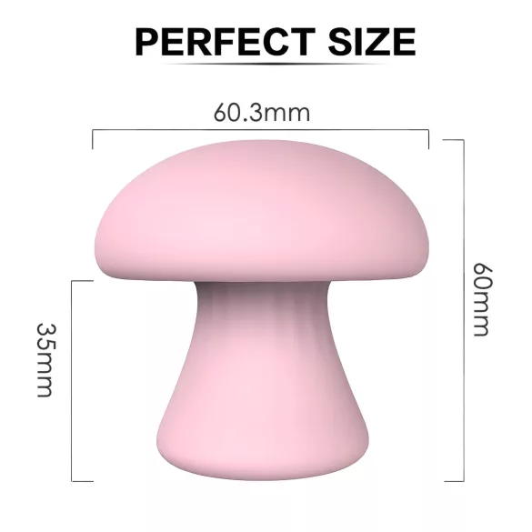 Magic Mushroom - vibrator facial reîncărcabil (roz)