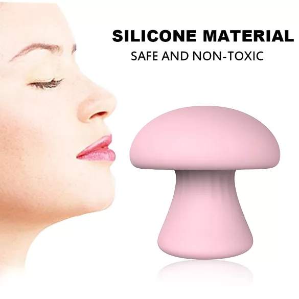 Magic Mushroom - vibrator facial reîncărcabil (roz)