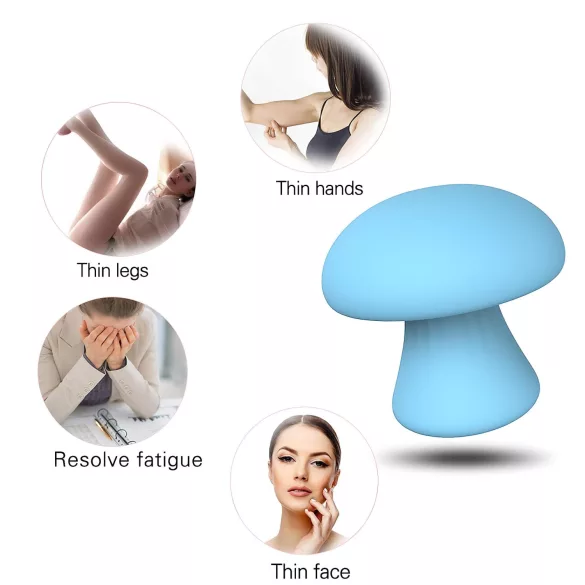 Magic Mushroom - vibrator facial cu acumulator (albastru)