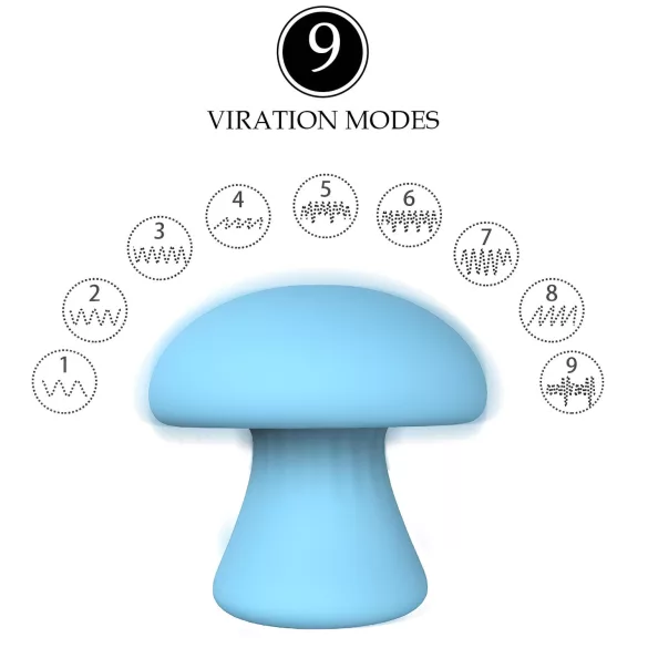 Magic Mushroom - vibrator facial cu acumulator (albastru)