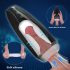 Sex HD Hawk - masturbator cu vibrații și aspirație, reîncărcabil (negru-alb)