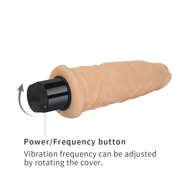 Lovetoy Real Feel - vibrator realist - 19cm - culoare naturală