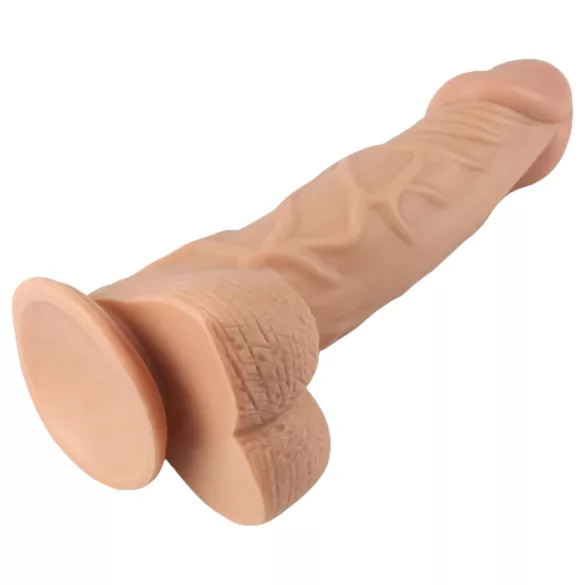 Lovetoy Real Extreme - dildo cu ventuză - 23 cm (natur)