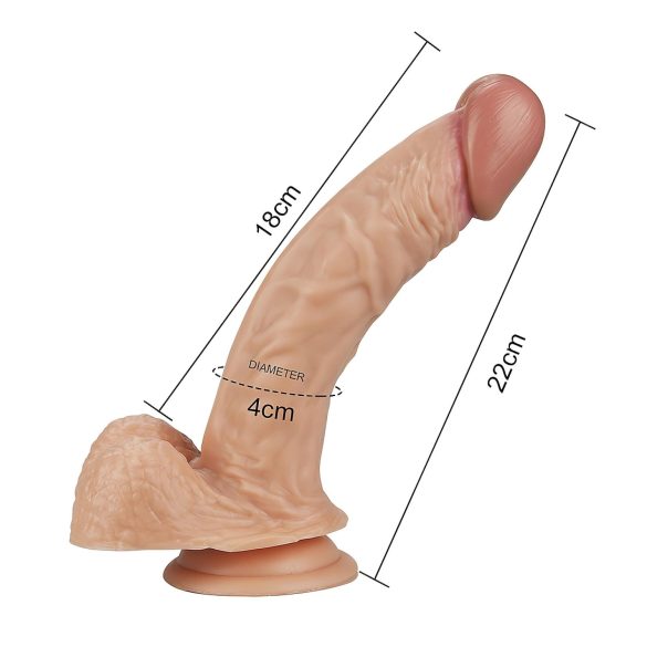 Lovetoy Real Extreme - dildo pentru punctul G - realist - 21cm