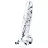Lovetoy Flawless Clear - dildo cu ventuză - 19 cm (transparent)