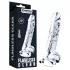 Lovetoy Flawless Clear - dildo cu ventuză - 19 cm (transparent)