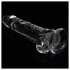 Lovetoy Flawless Clear - dildo cu ventuză - 19 cm (transparent)