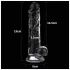 Lovetoy Flawless Clear - dildo cu ventuză - 19 cm (transparent)