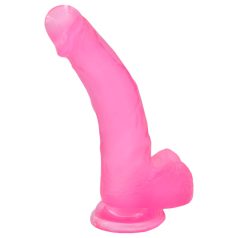 Lovetoy Jelly Studs - dildo cu ventuză - 20cm (roz)