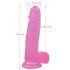 Lovetoy Jelly Studs - dildo cu ventuză - 20cm (roz)