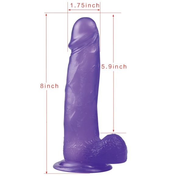 Lovetoy - dildo cu ventuză - 20 cm - mov