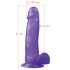 Lovetoy - dildo cu ventuză - 20 cm - mov