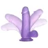 Lovetoy - dildo cu ventuză - 15 cm - mov