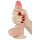 Lovetoy Sliding-Skin - dildo cu două straturi - 18cm (natural)