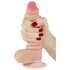 Lovetoy Sliding-Skin - dildo cu două straturi - 18cm (natural)