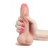 Lovetoy Sliding-Skin - dildo cu două straturi - 18cm (natural)