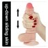 Lovetoy Sliding-Skin - dildo cu două straturi - 18cm (natural)