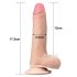 Lovetoy Sliding-Skin - dildo cu două straturi - 18cm (natural)