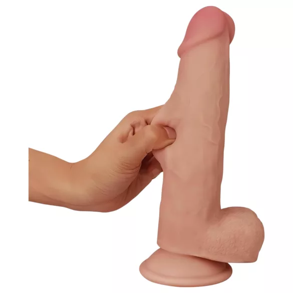 Lovetoy - dildo realist dublu strat - 21cm - culoare naturală