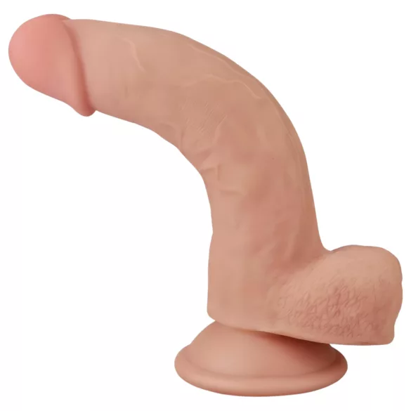Lovetoy - dildo realist dublu strat - 21cm - culoare naturală