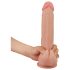 Dildo dublu strat, natural, 23cm - Lovetoy Sliding-Skin