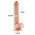 Dildo dublu strat, natural, 23cm - Lovetoy Sliding-Skin