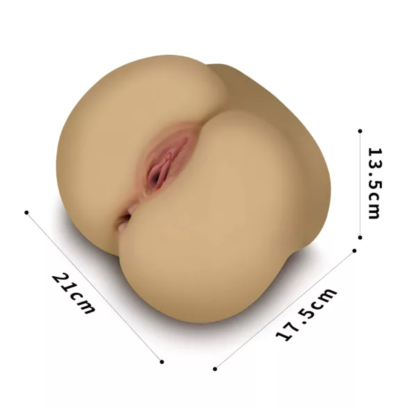 Lovetoy - vagin și anus realist torzo - silicon natur