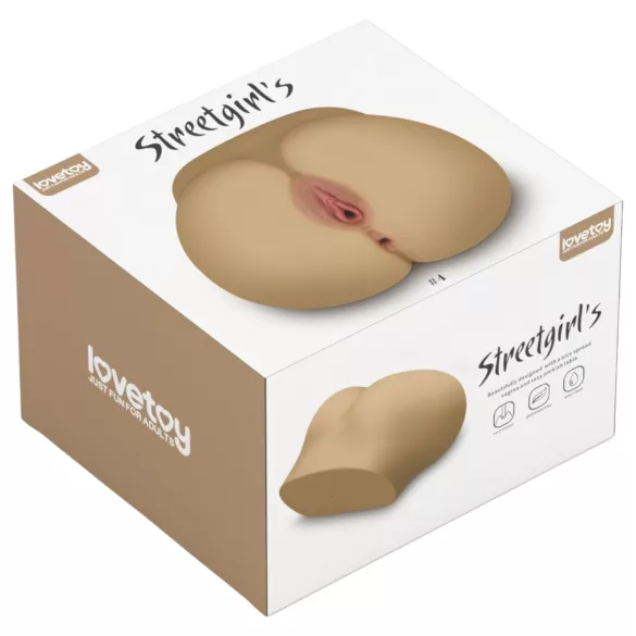 Lovetoy - vagin și anus realist torzo - silicon natur