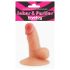 Lovetoy - Suport telefon cu mini dildo cu ventuză (natur)
