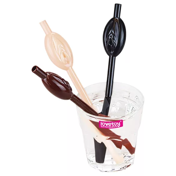 Lovetoy - pai cu formă de vagin - set 3 culori natur-maro-negru