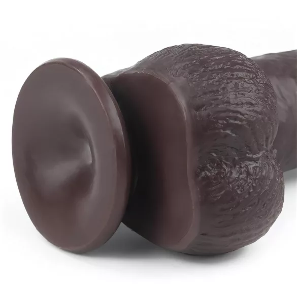 Lovetoy - dildo realist dublu strat - 23cm - maro