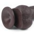 Lovetoy Sliding-Skin - dildo dublu strat - 23cm (maro)