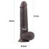 Lovetoy Sliding-Skin - dildo dublu strat - 23cm (maro)