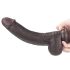 Lovetoy Sliding-Skin - dildo dublu strat - 23cm (maro)
