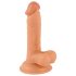 Mr. Rude - dildou realist cu ventuză și testicule - 17cm (natur)