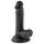 Mr. Rude - dildo realist cu ventuză și testicule - 17cm (negru)