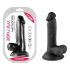 Mr. Rude - dildo realist cu ventuză și testicule - 17cm (negru)