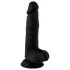 Mr. Rude - dildo realist cu ventuză și testicule - 19cm - negru