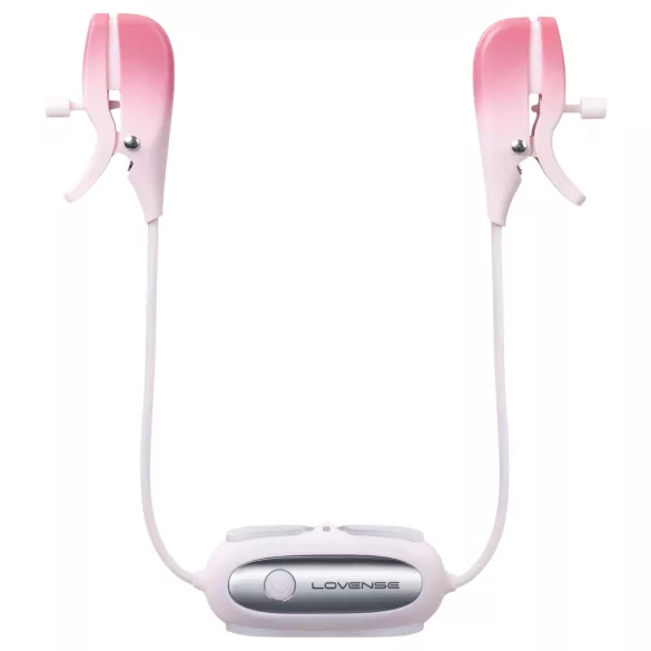 Lovense Gemini - Cleme pentru sfârcuri cu vibrații controlate prin aplicație (roz)